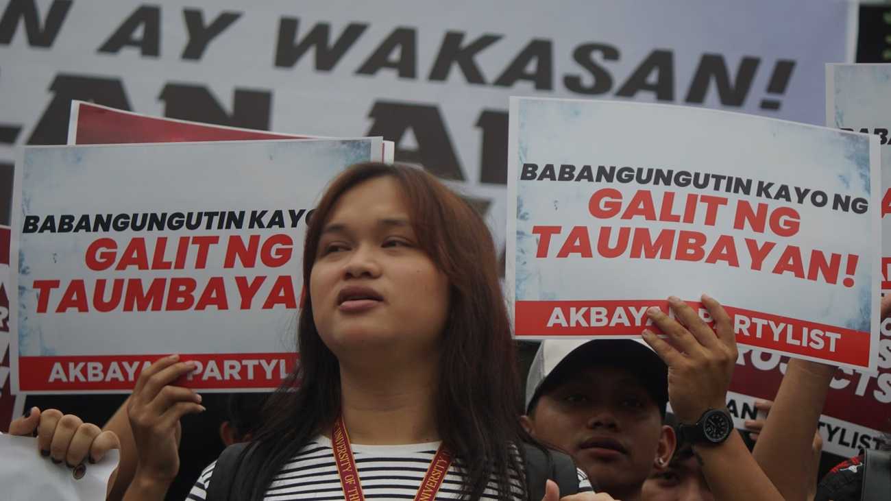 Several groups stage protest at the EDSA Shrine to denounce flood control scandal
