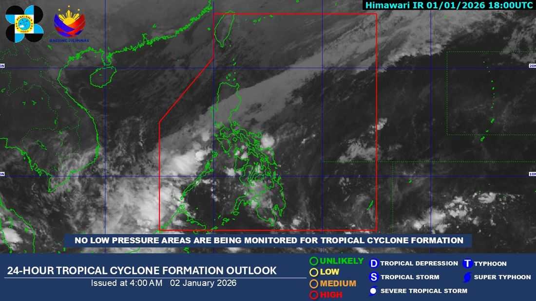 One tropical cyclone may enter PAR in January – PAGASA