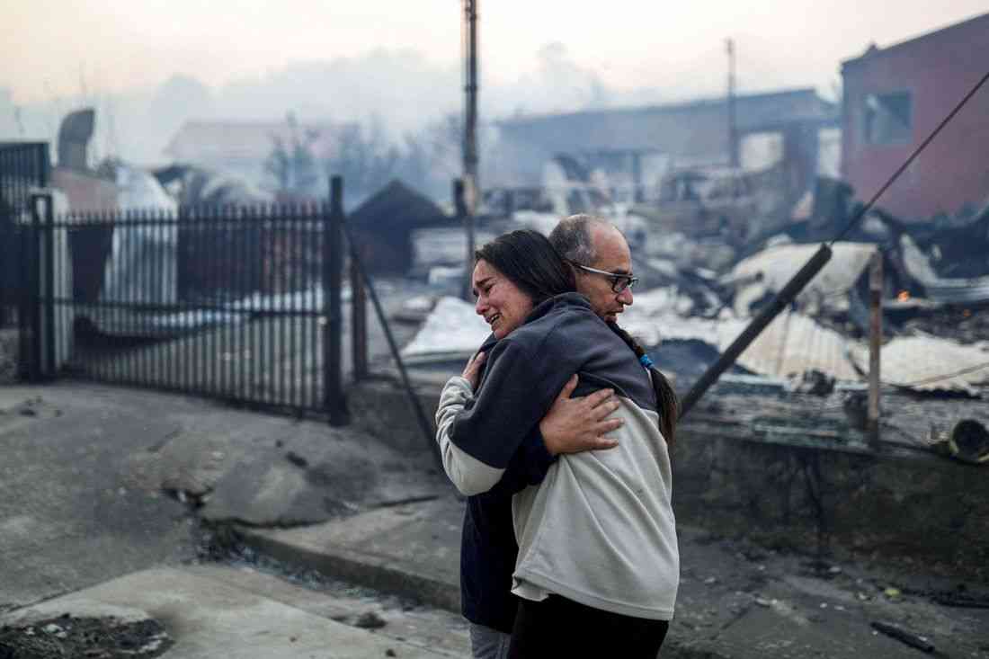 Chile fires kill at least 18 as firefighters battle extreme heat, winds