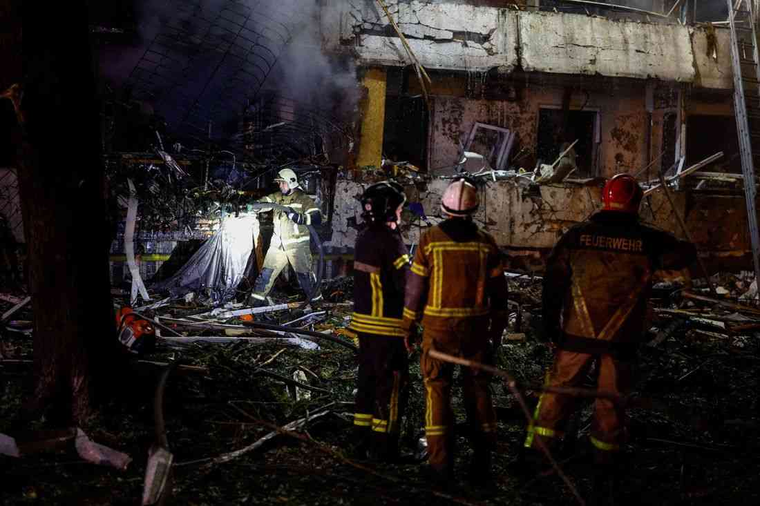 Russian missile attack on Kyiv kills one