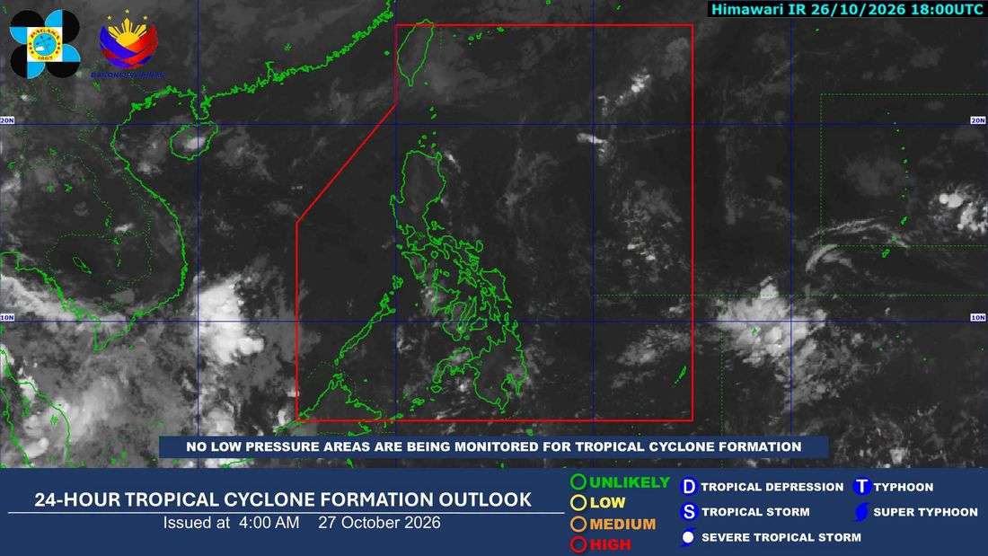 PAGASA: Northeasterly windflow to bring light rains over parts of Northern Luzon