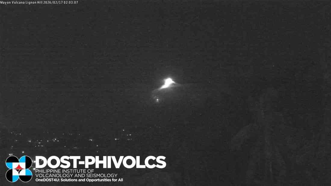 Mayon Volcano logs lava effusion, collapse, minor strombolian activity for 43rd consecutive day