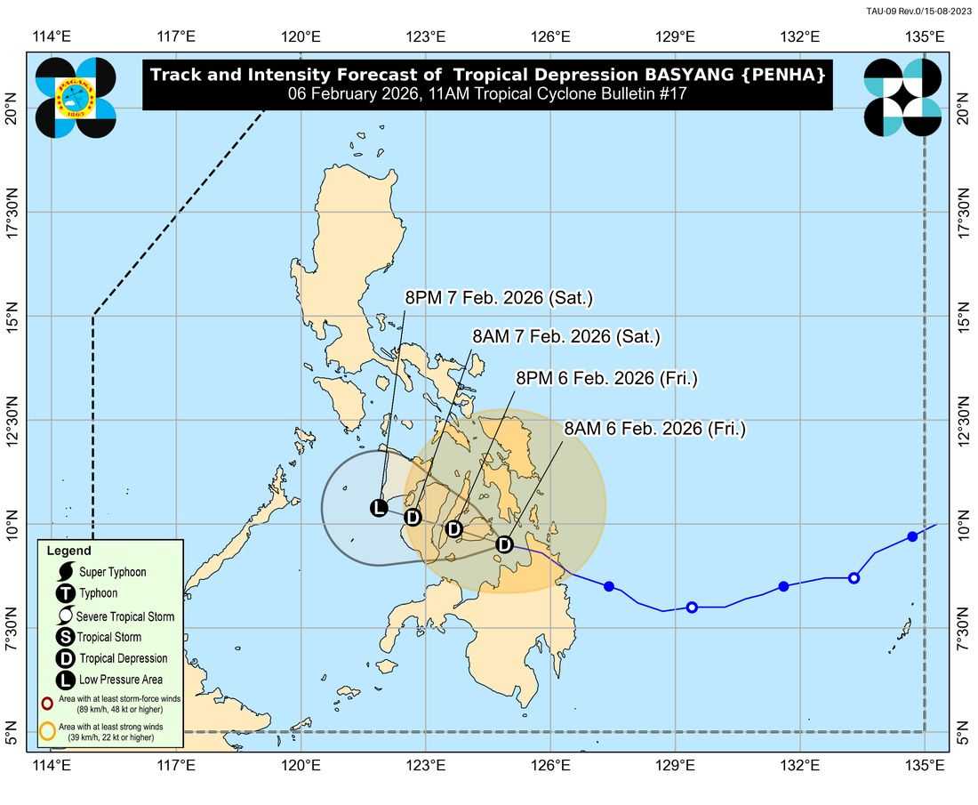 Basyang weakens into tropical depression; Signal No. 1 remains in 32 areas