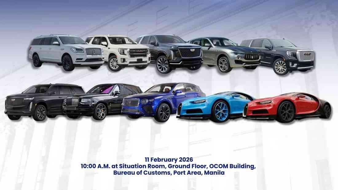 Remaining Discaya luxury cars to be auctioned off on Feb. 11