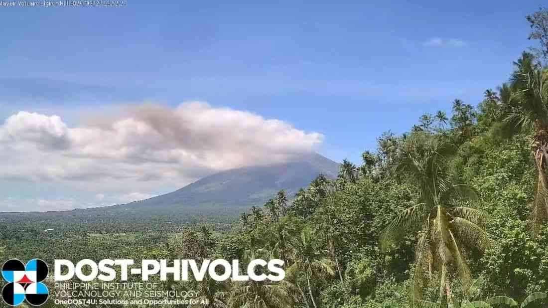 2 pyroclastic density current events recorded at Mayon Volcano – PHIVOLCS