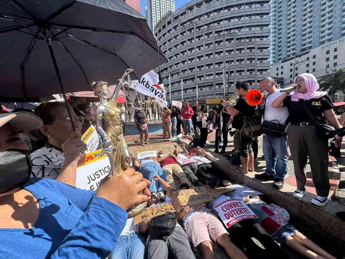 'Rally for Justice': Protesters call for accountability for EJK victims ahead of Duterte ICC hearing