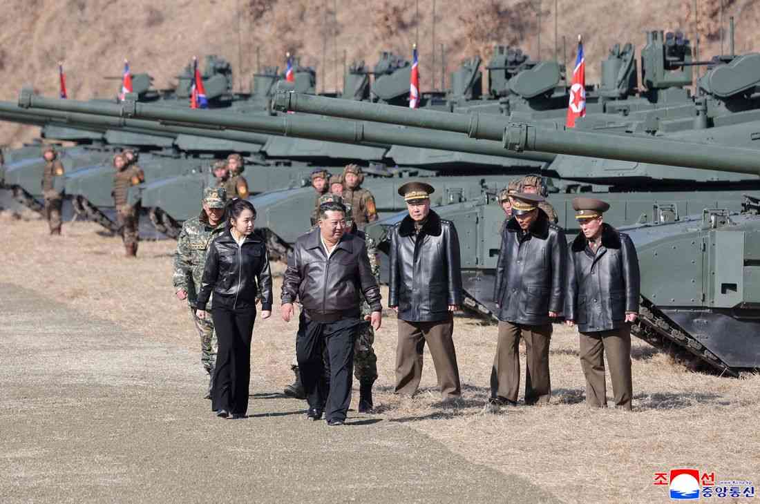 North Korea's Kim leads offensive tactical drill with new tanks, KCNA says