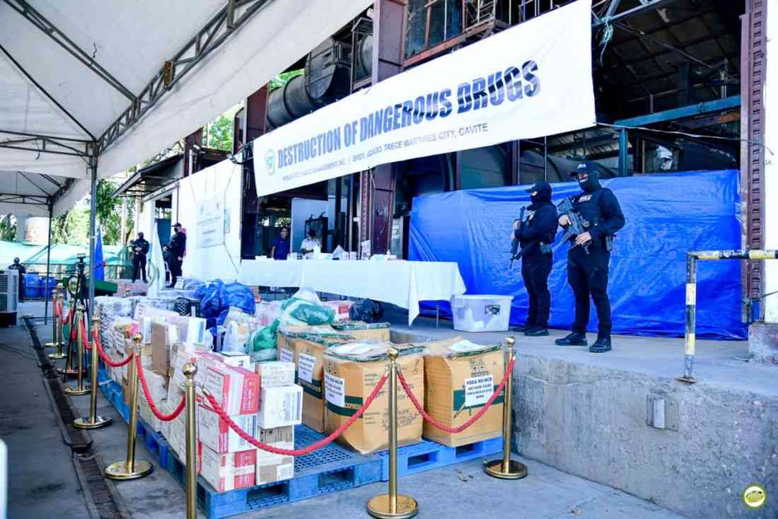 PDEA destroys ₱4.56-B worth of illegal drugs in Cavite