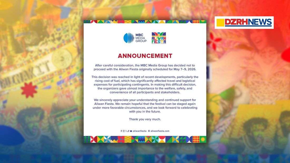 MBC Media Group announces cancellation of Aliwan Fiesta 2026 amid rising costs