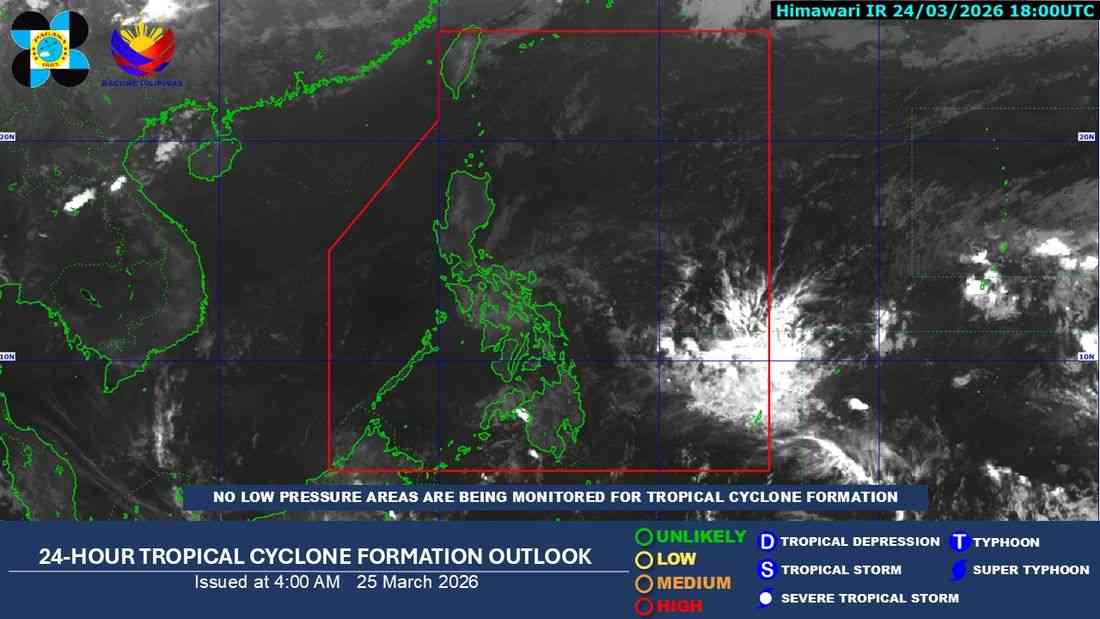 PH to experience cloudy skies, rains due to easterlies