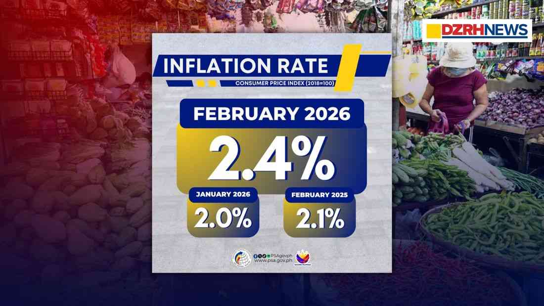 PH inflation accelerates to 2.4% in February – PSA
