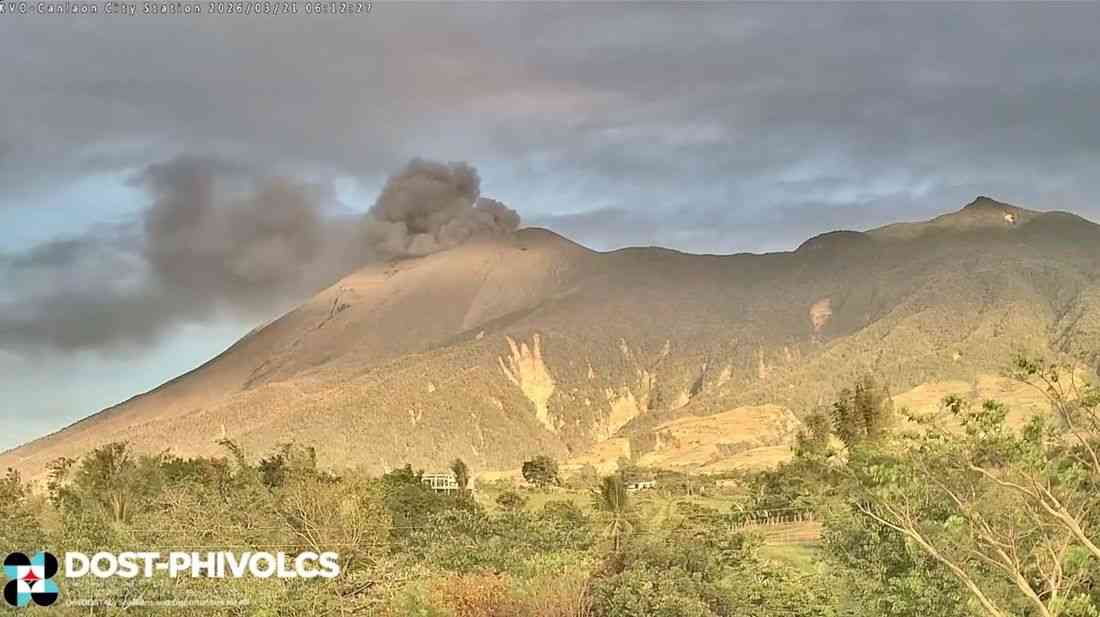 Kanlaon Volcano emits ash plumes anew, remains under Alert Level 2