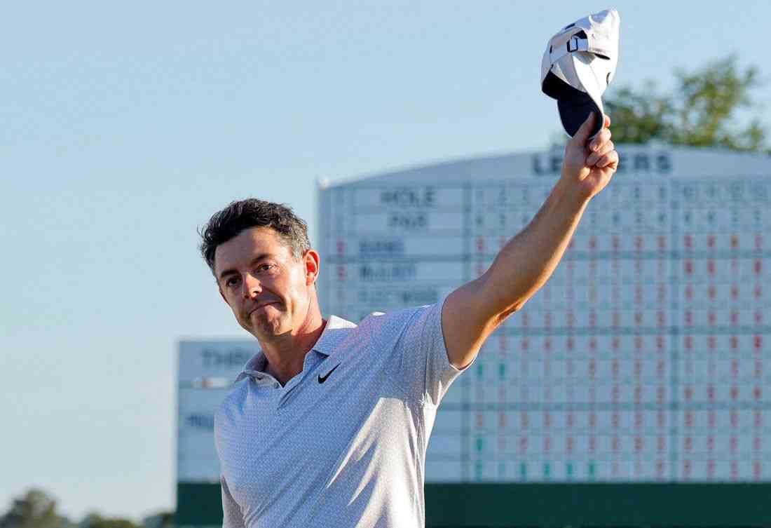 Golf-McIlroy takes historic six-shot Masters lead into weekend
