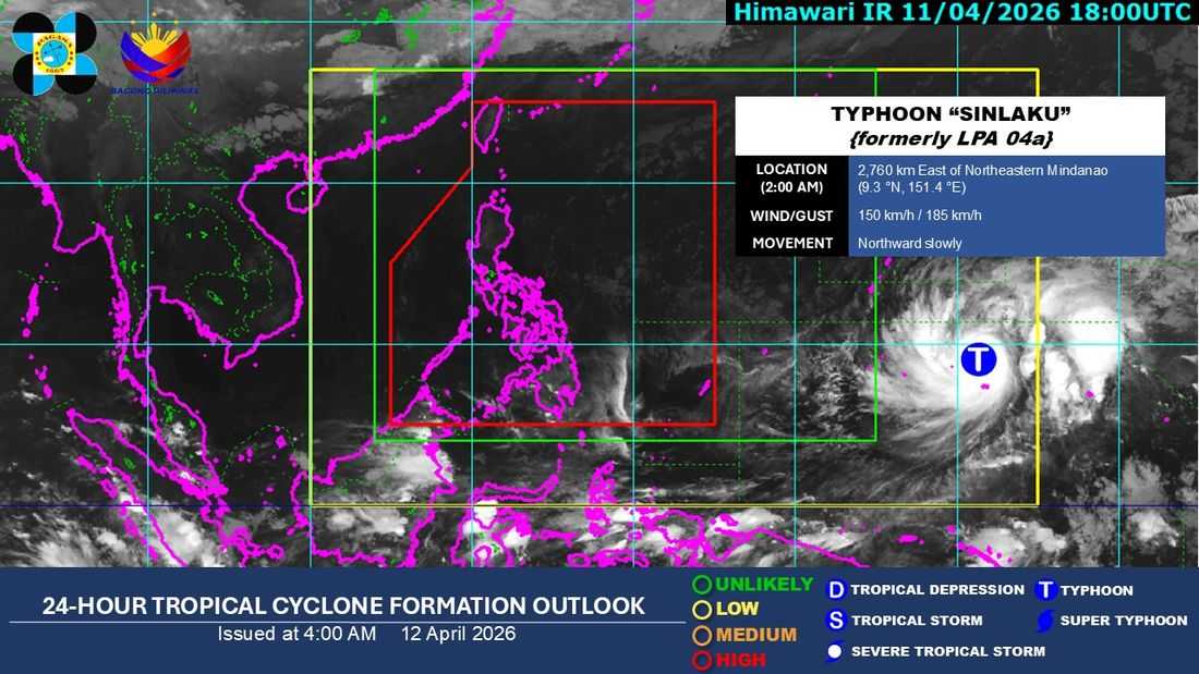 Typhoon outside PAR has 'low' chance of landfall in PH — PAGASA