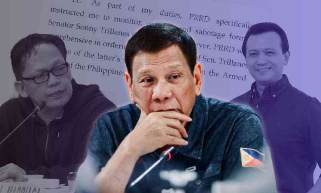 Madriaga claims ex-president Duterte ordered him to 'monitor, sabotage' Trillanes