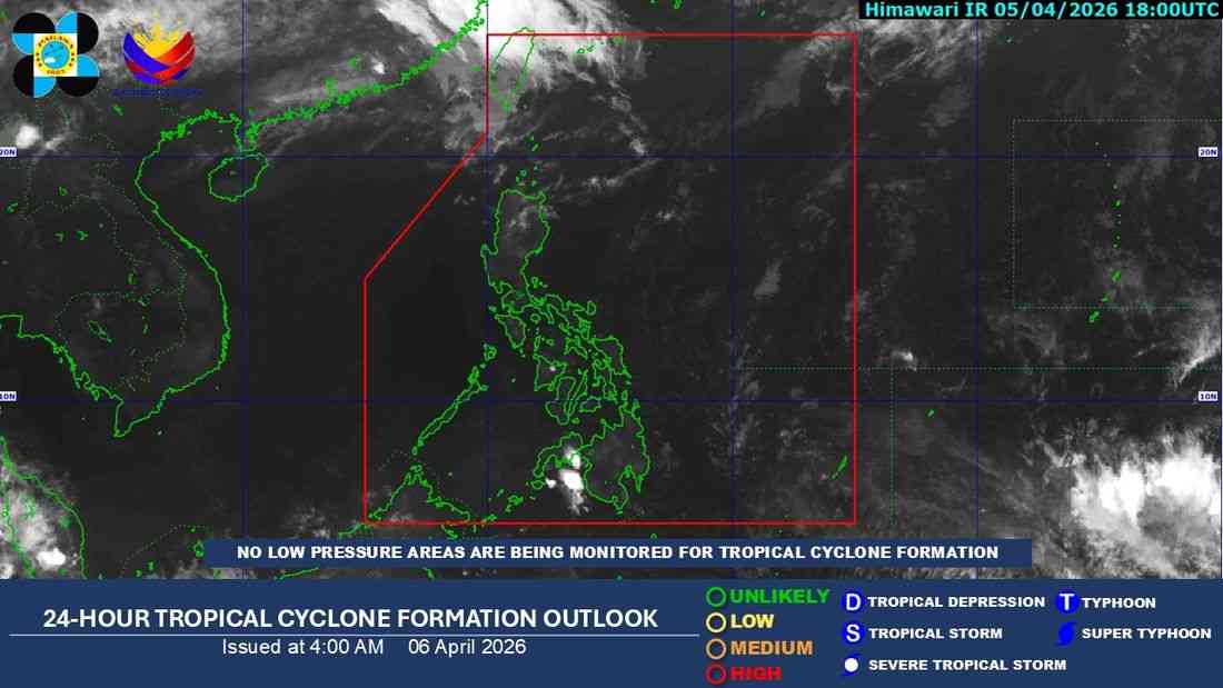 HPA brings fair weather to Luzon; isolated thunderstorms expected nationwide — PAGASA