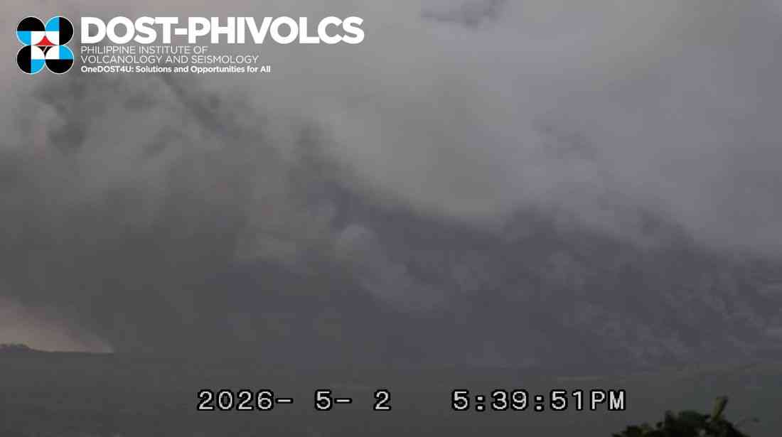 Mayon Volcano logs fresh PDCs, 32 quakes in latest 24-hour activity — PHIVOLCS