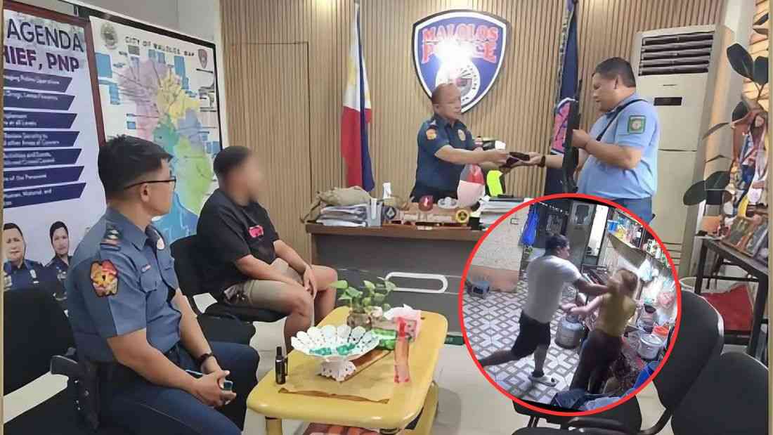 Malolos cop relieved, disarmed after alleged domestic violence caught on CCTV
