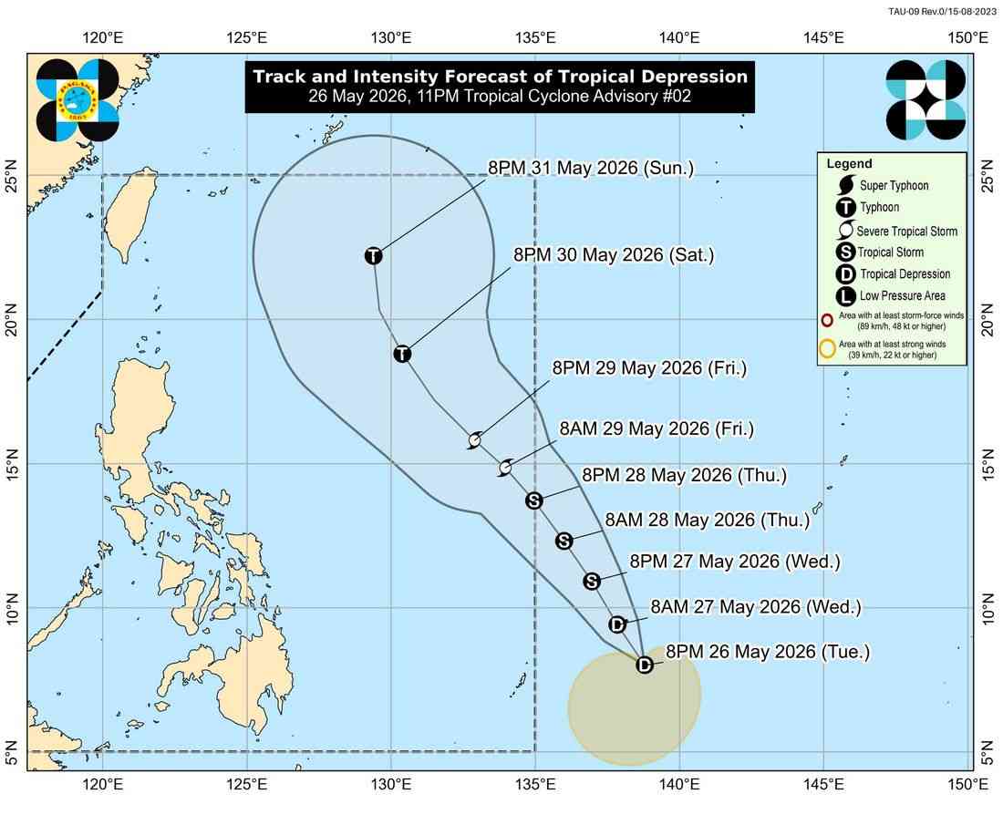 Tropical depression may enter PAR Thursday, to be named “Domeng”