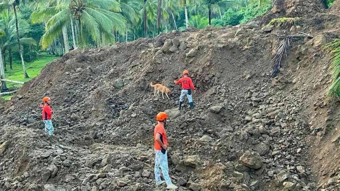 PCG working dogs help locate landslide victim’s remains in Sarangani
