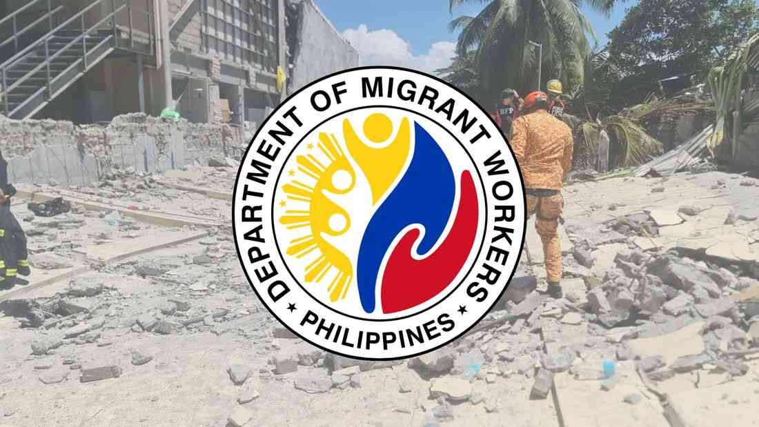 No OFWs, family members in Caraga Region affected by magnitude 7.8 quake – DMW