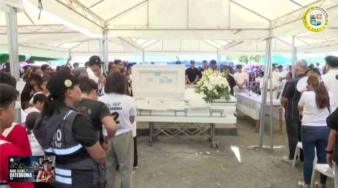 Student-athlete Rene Baterbonia laid to rest after final rites in Talacogon cemetery