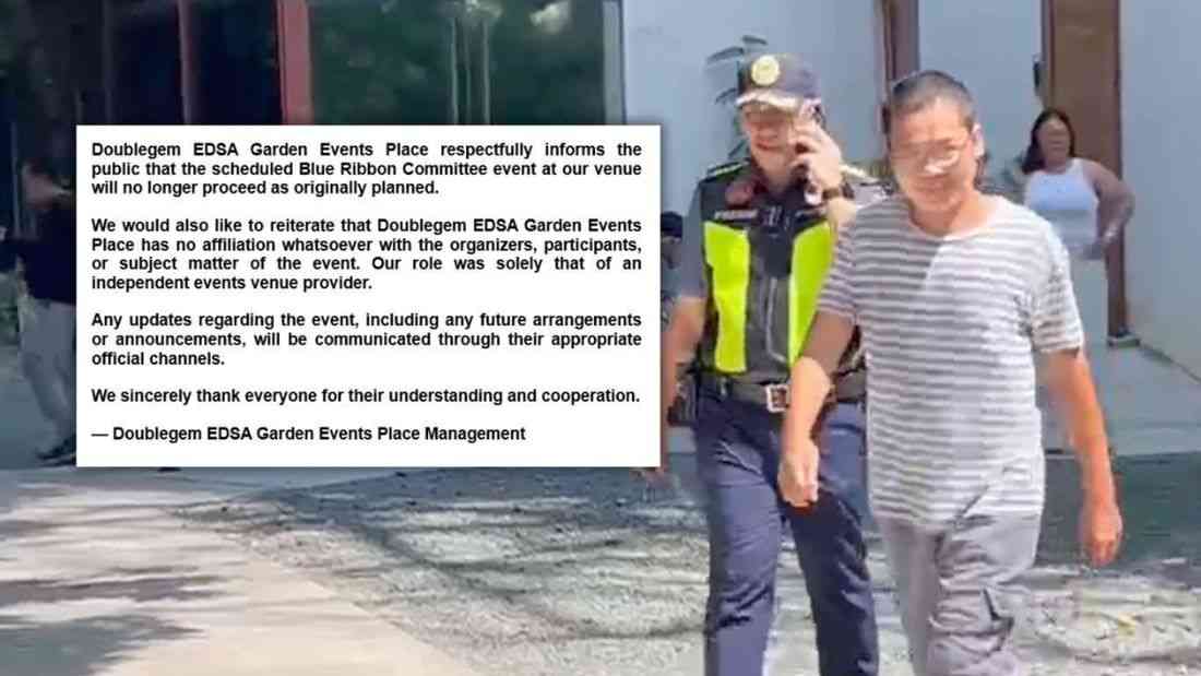 Blue Ribbon event initiated by Cayetano-led bloc canceled; venue denies link to organizers