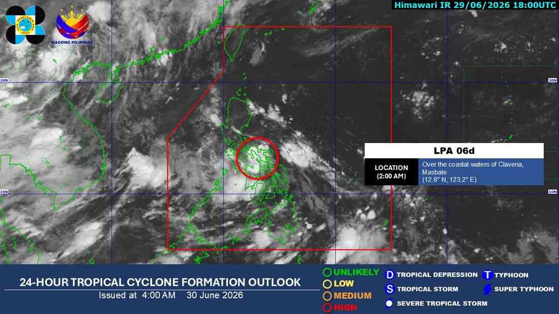 LPA inside PAR likely to become Tropical Depression 'Henry'