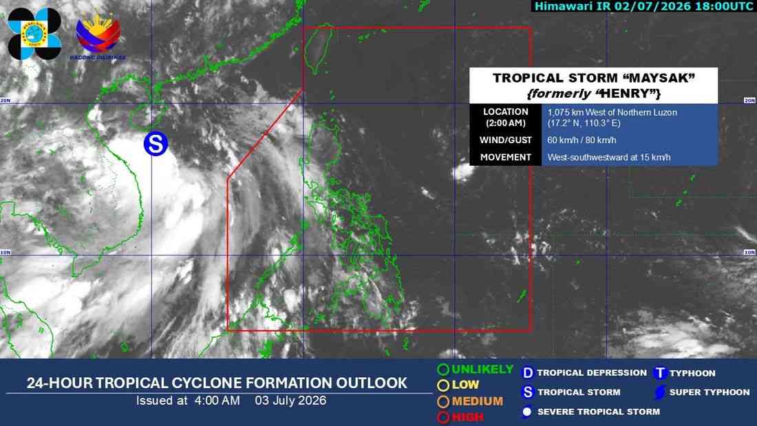Easterlies to bring isolated rains over eastern Luzon and Visayas