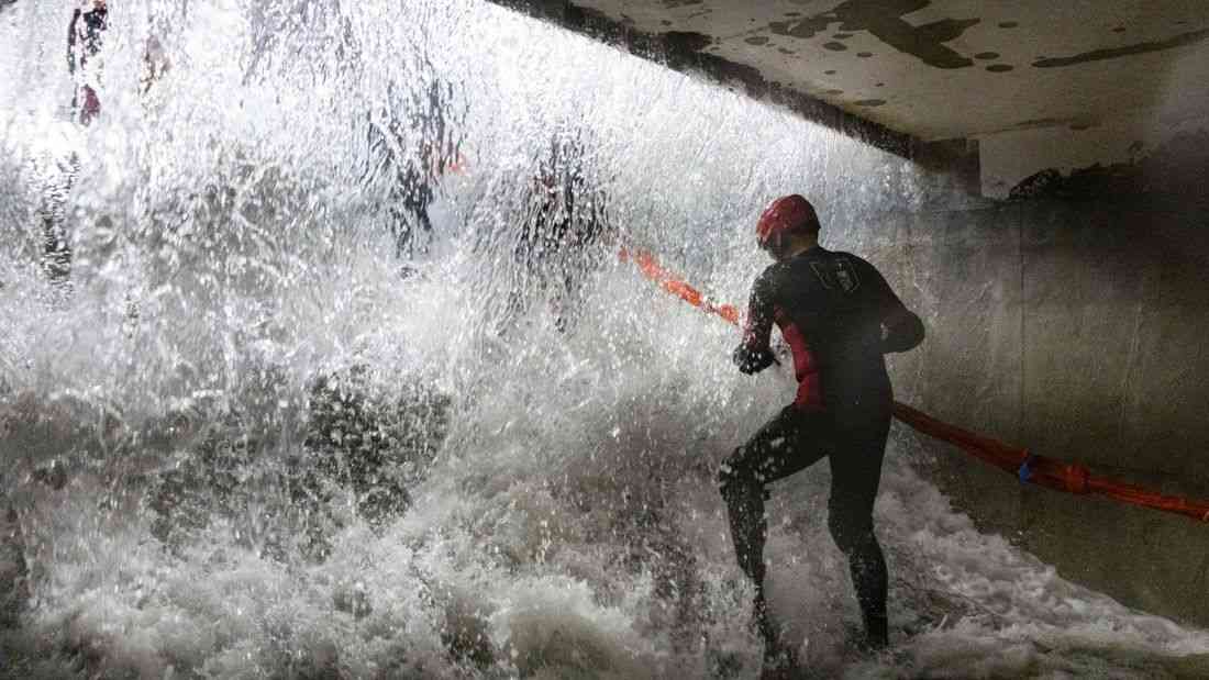In China, people brave simulated typhoons to prepare for the real thing