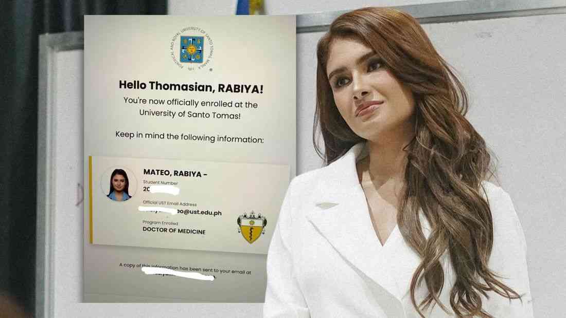 Beauty queen Rabiya Mateo enrolls in UST med school