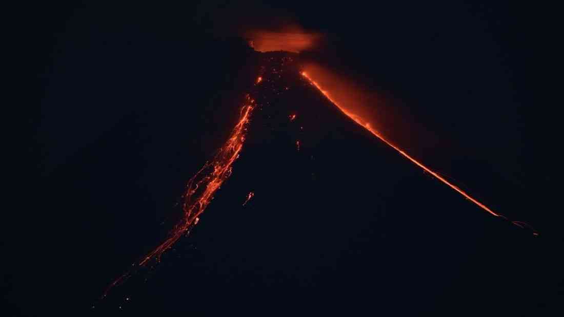 Mayon Volcano remains under alert level 3 as lava flows, quakes continue