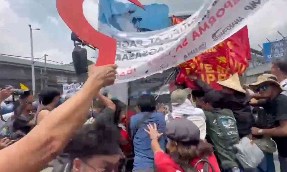 Tensions flare as police, protesters face off in QC ahead of SONA 2026