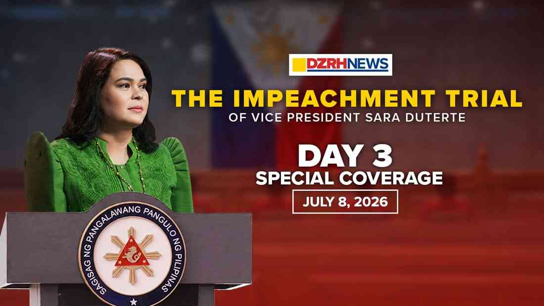 Day 3 of Vice President Sara Duterte impeachment trial | July 8, 2026
