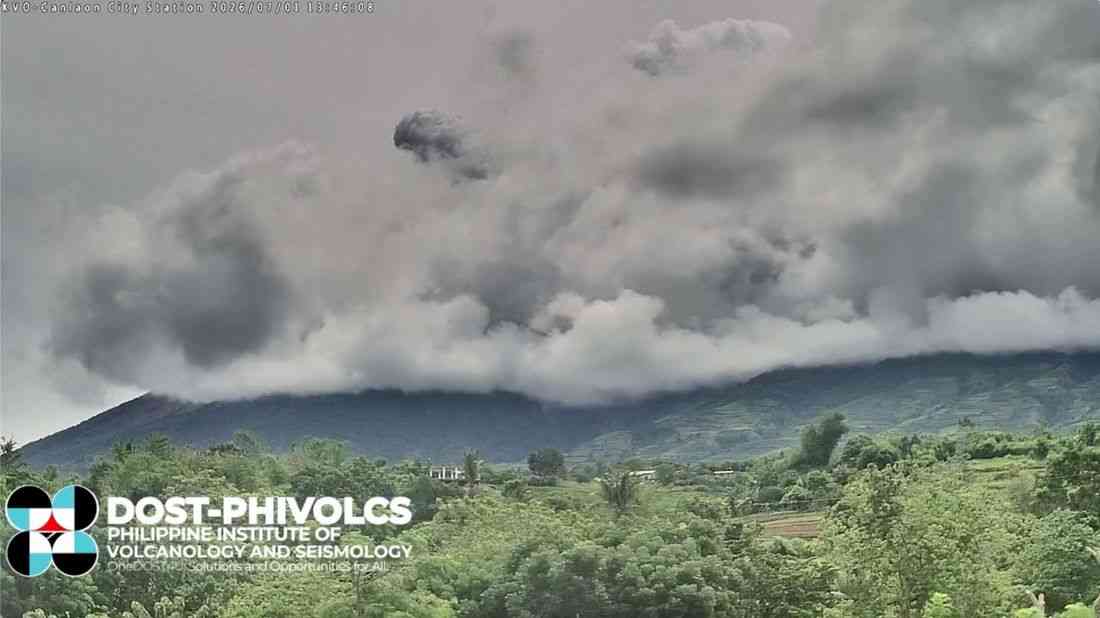 Kanlaon emits ash anew, Alert Level 2 remains in effect