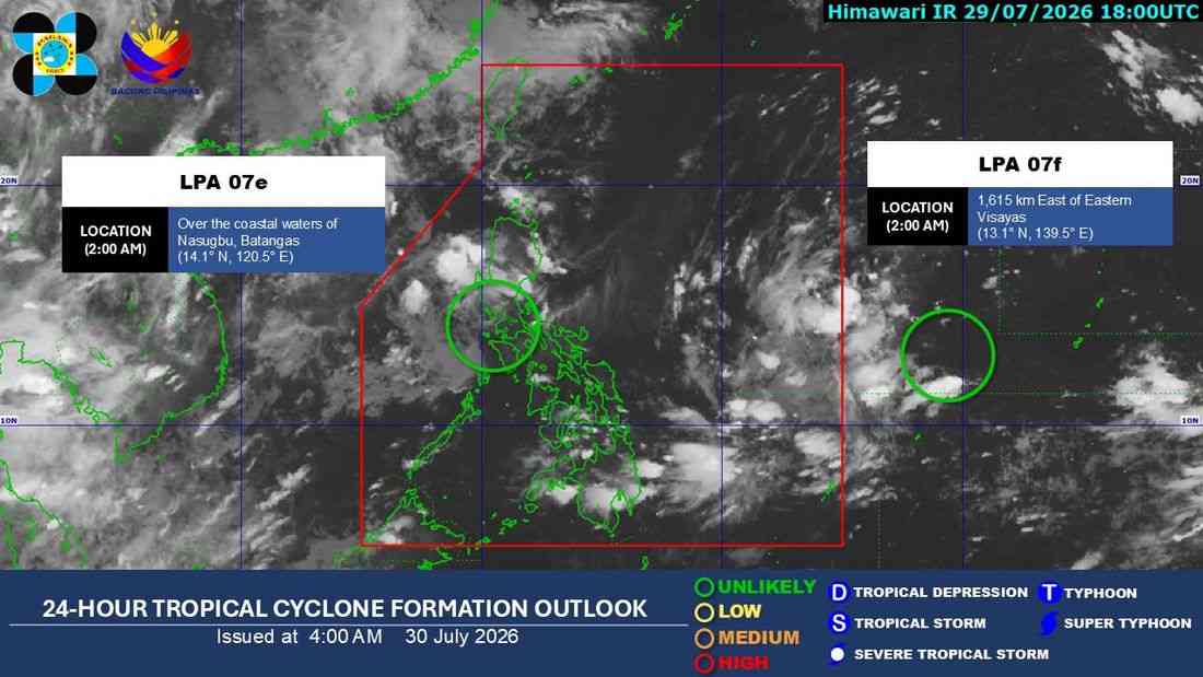 LPA triggers rains over Metro Manila, Luzon; PAGASA says cyclone development unlikely