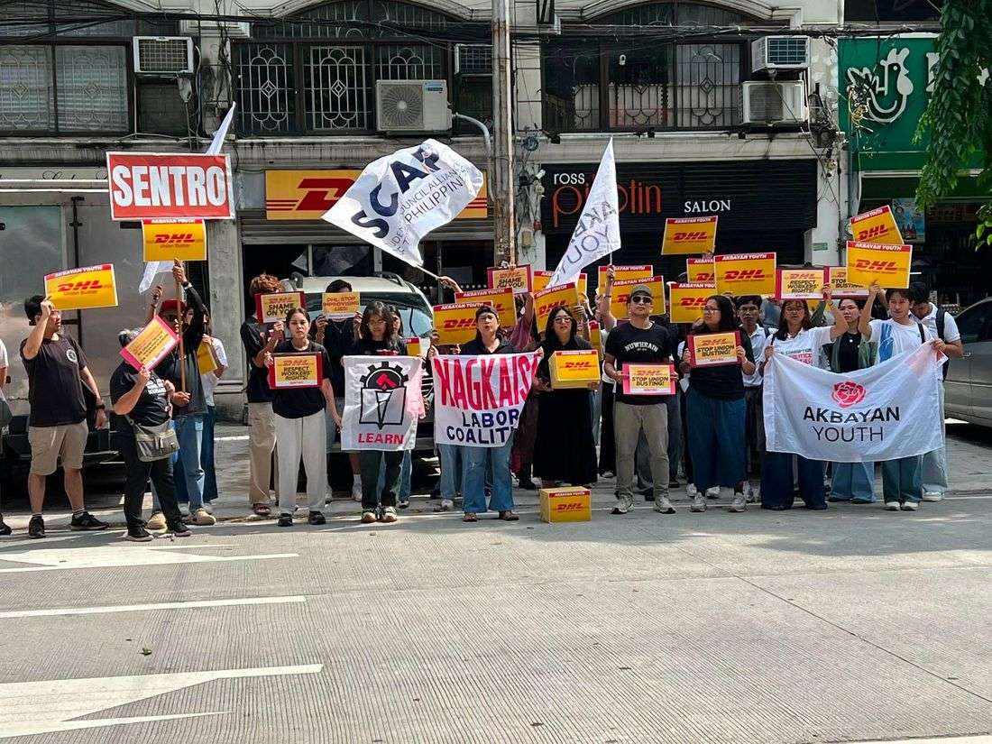 DHL workers protest over wage dispute, alleged union busting