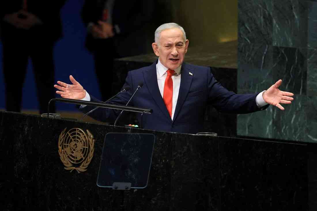 At UN, Netanyahu defends Israel as delegates walk out