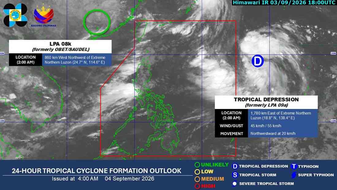 Habagat to bring cloudy skies, rains over Luzon, Visayas; 2 weather systems being monitored outside PAR — PAGASA