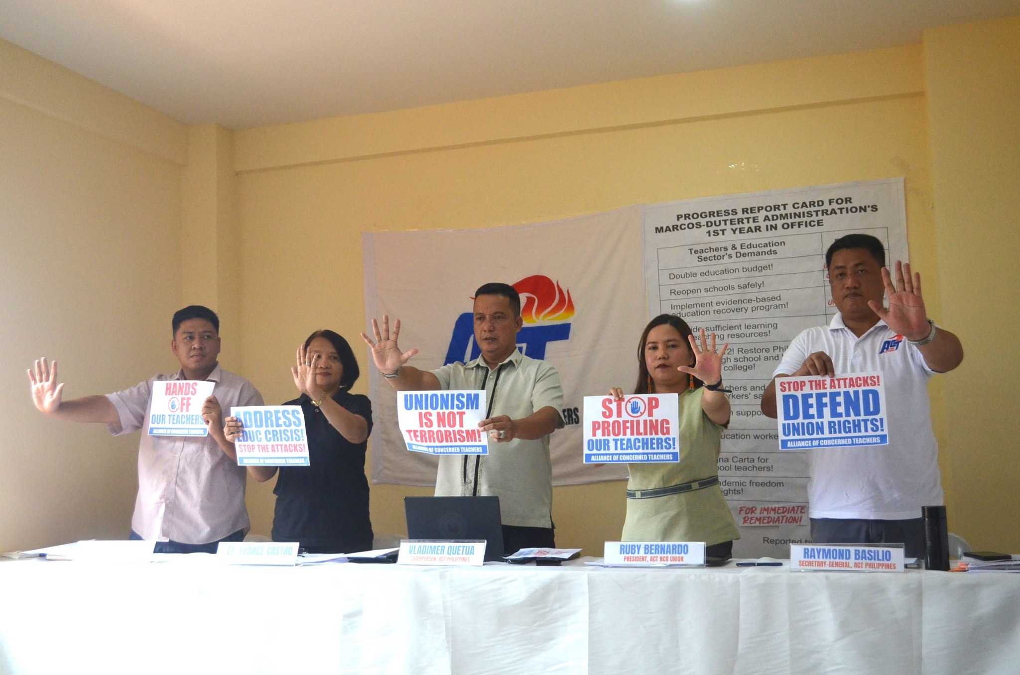 ACT files complaint to ILO for threats, red-tagging allegations