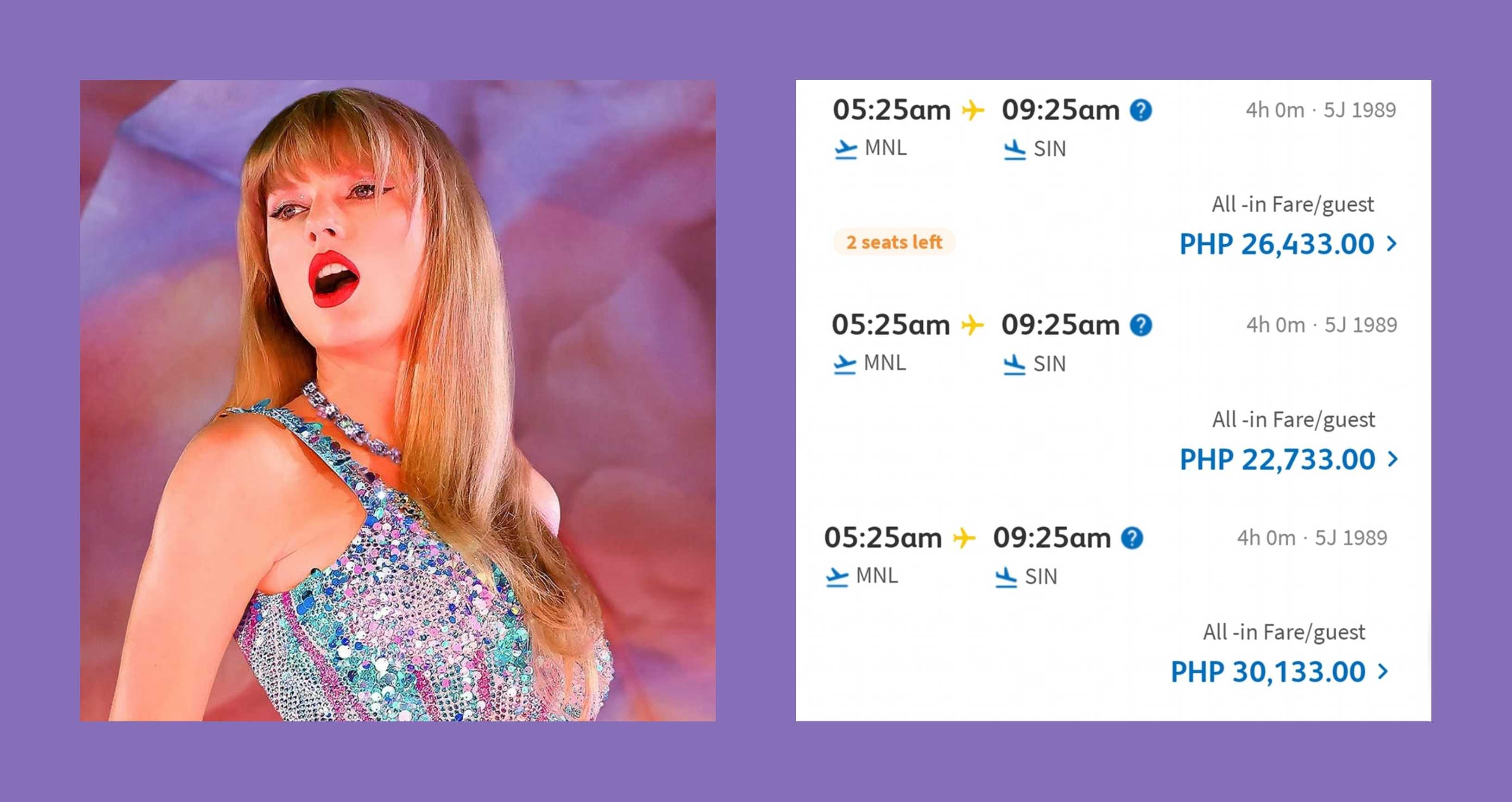 Are you ready for it? Cebu Pacific adds Flight 1989 to Singapore ahead The Eras Tour