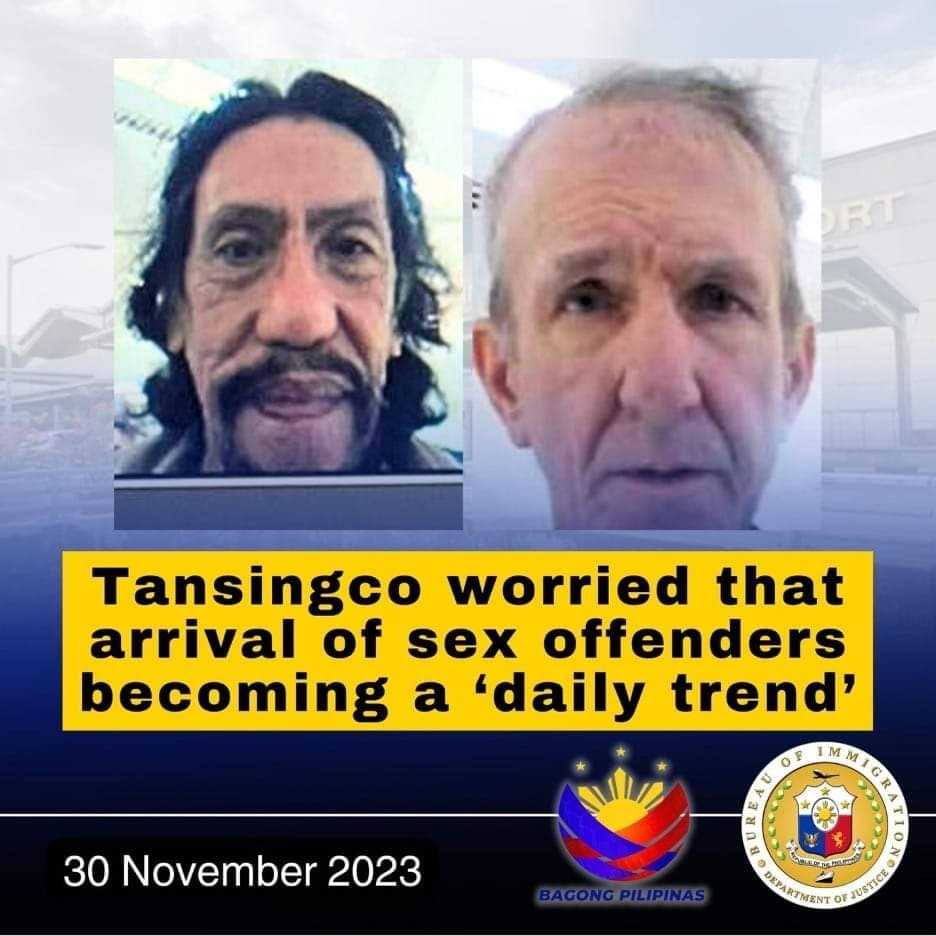 Arriving 'sex offenders' in PH becoming a cause of concern, says BI