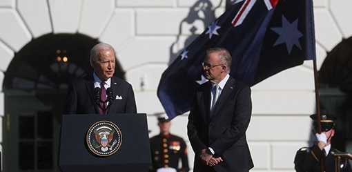 Australia's Albanese, meeting Biden, stresses protecting lives in Israel-Hamas crisis