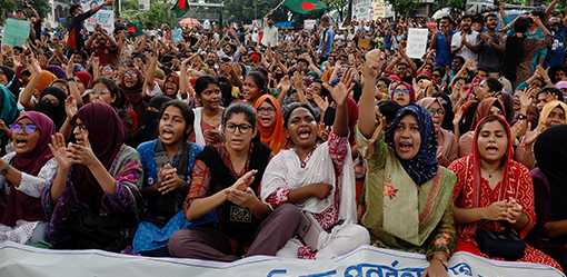 Bangladesh students clash in job quota protests, at least 100 injured