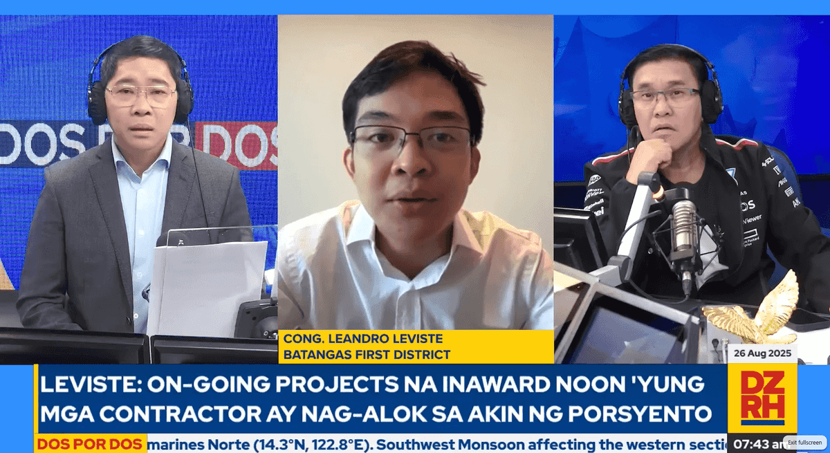 Leviste confirms suing DPWH Engineer over alleged bribery, SOP offers