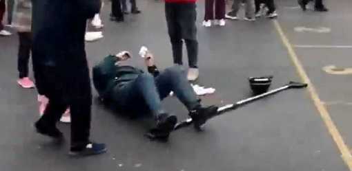 Car rams into students outside China primary school, hurting several people