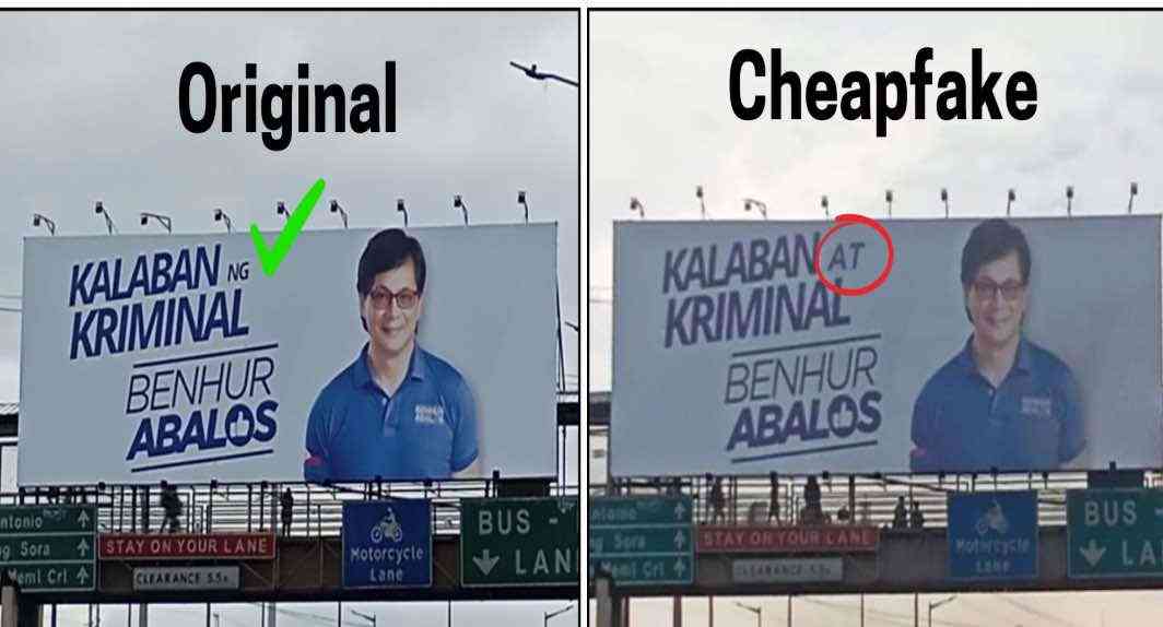 Abalos' campaign poster under probe for 'cheapfaked' slogan