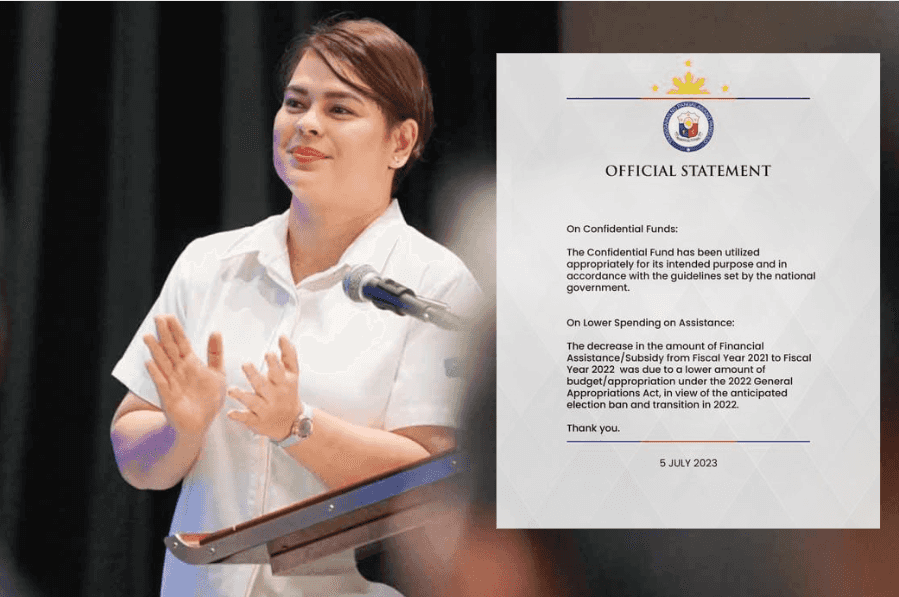 Confidential fund appropriately utilized – OVP