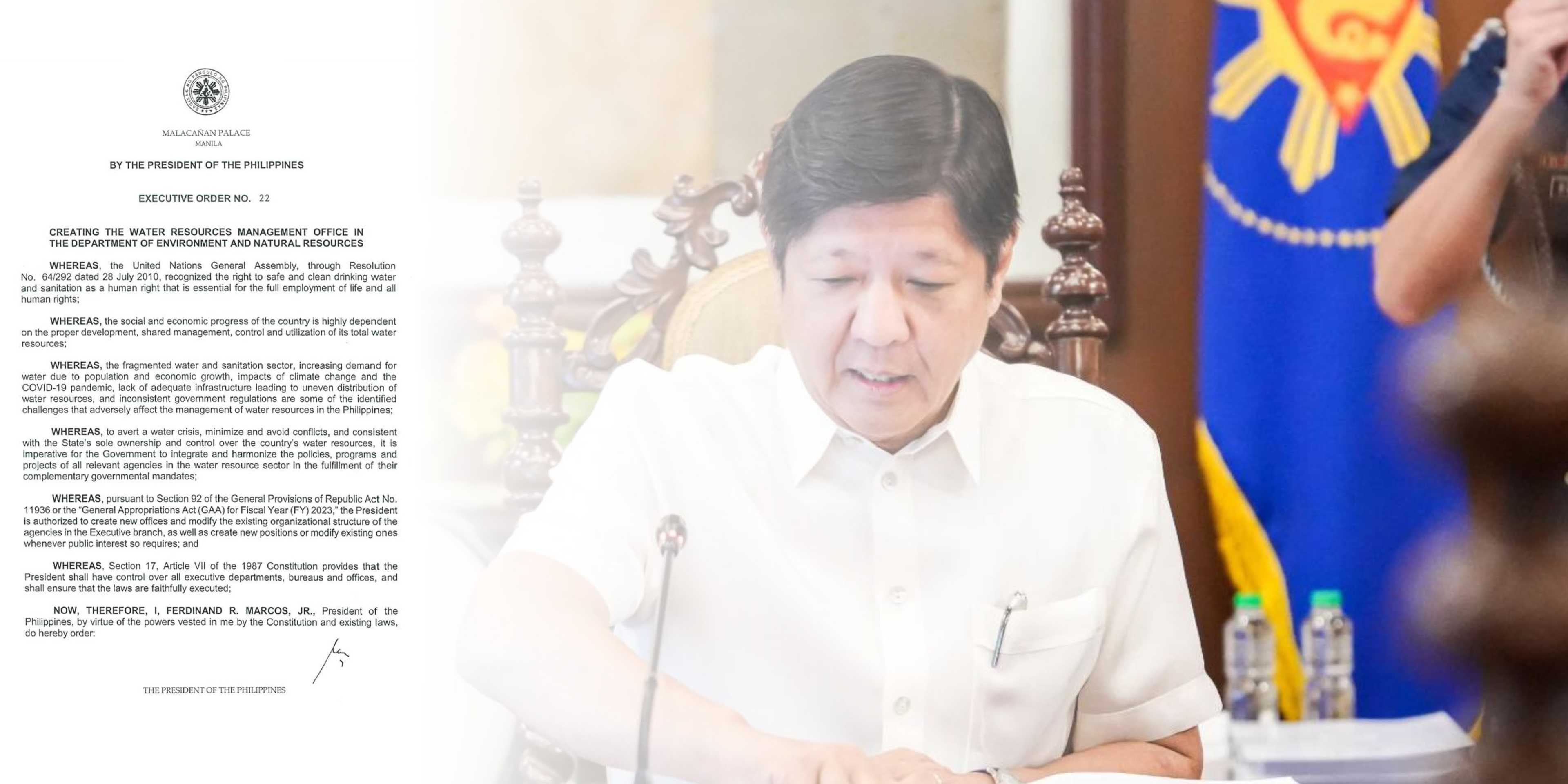 PBBM OKs creation of DENR’s water resources management office