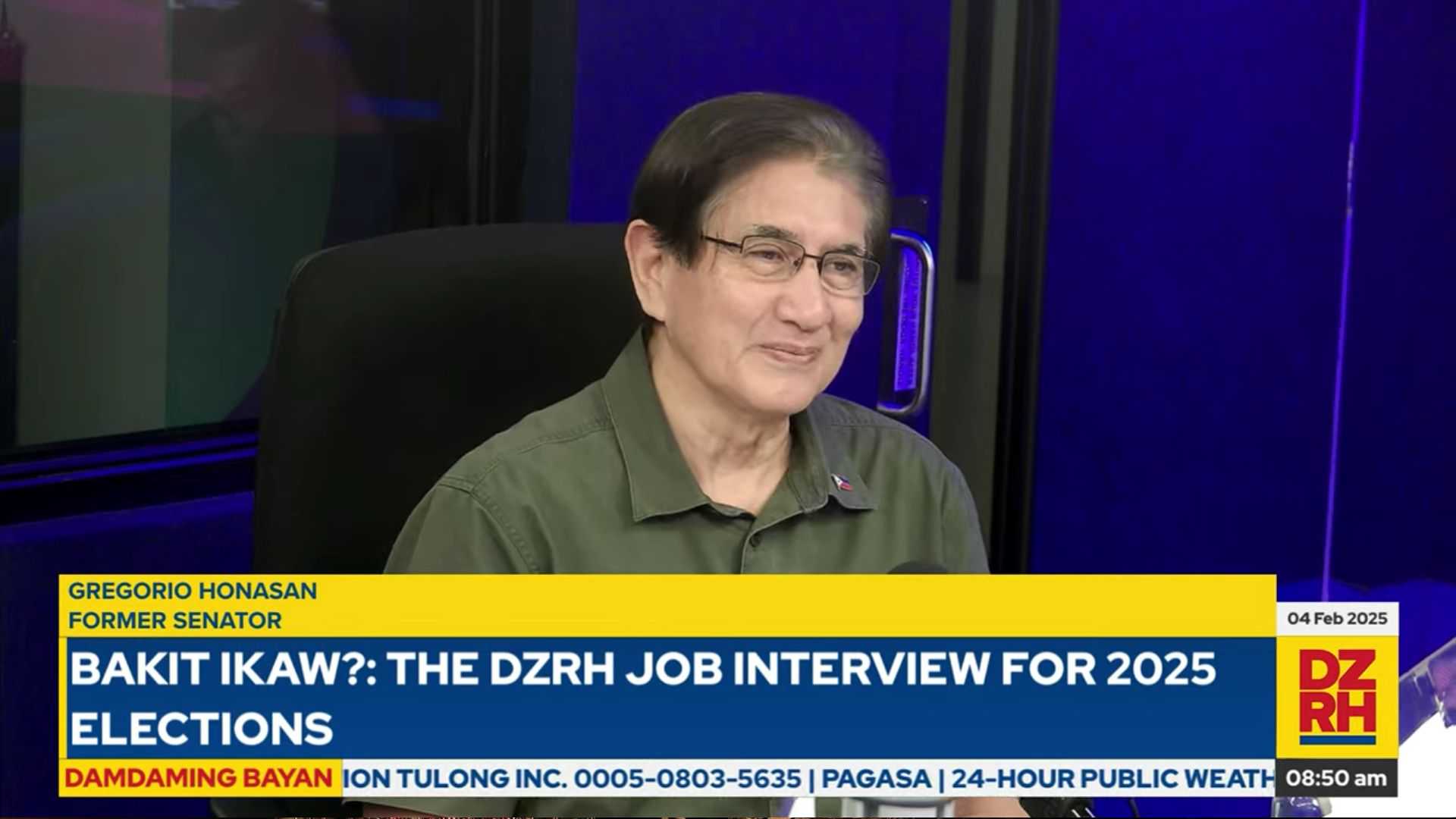 #BakitIkaw: Ex-Senator Gringo Honasan aims to continue efforts on security, digitalization if he wins in the 2025 elections